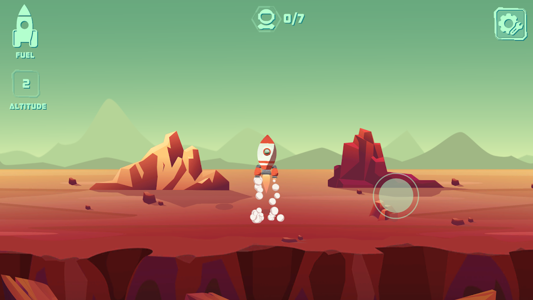 Mars dunes: tiny wings mission - Rocket rescue gameplay screenshot